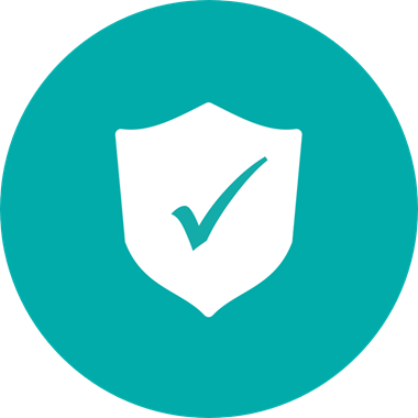 Home shield solid circle aqua