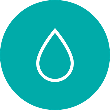 Home water drop circle aqua